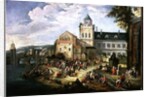 Market on the Banks of a River by Mathys Schoevaerdts