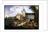 Market on the Banks of a River by Mathys Schoevaerdts