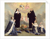 Anne of Austria and her Children at Prayer with St. Benedict and St. Scholastica, 1646 by Philippe de Champaigne