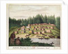 Indian Encampment on Quadra Island, Vancouver Islands by German School