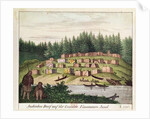 Indian Encampment on Quadra Island, Vancouver Islands by German School
