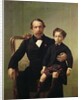 Portrait of the Emperor Louis-Napoleon Bonaparte and his son, Prince Napoleon Eugene Louis Jean Joseph Bonaparte by French School