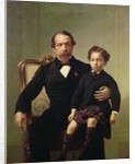 Portrait of the Emperor Louis-Napoleon Bonaparte and his son, Prince Napoleon Eugene Louis Jean Joseph Bonaparte by French School