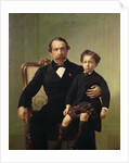 Portrait of the Emperor Louis-Napoleon Bonaparte and his son, Prince Napoleon Eugene Louis Jean Joseph Bonaparte by French School