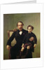 Portrait of the Emperor Louis-Napoleon Bonaparte and his son, Prince Napoleon Eugene Louis Jean Joseph Bonaparte by French School