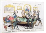 Une Partie de Billard au Cercle Imperial, caricature of Second Empire society, issue 33 of 'Actualites', 1870 by French School