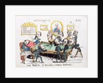 Une Partie de Billard au Cercle Imperial, caricature of Second Empire society, issue 33 of 'Actualites', 1870 by French School