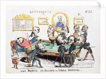 Une Partie de Billard au Cercle Imperial, caricature of Second Empire society, issue 33 of 'Actualites', 1870 by French School