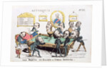 Une Partie de Billard au Cercle Imperial, caricature of Second Empire society, issue 33 of 'Actualites', 1870 by French School