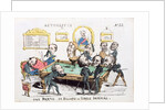 Une Partie de Billard au Cercle Imperial, caricature of Second Empire society, issue 33 of 'Actualites', 1870 by French School