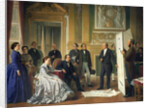 Louis Visconti Presenting the New Plans for the Louvre to Napoleon III 1853 by Jean Baptiste Ange Tissier
