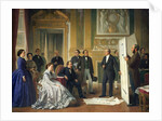 Louis Visconti Presenting the New Plans for the Louvre to Napoleon III 1853 by Jean Baptiste Ange Tissier
