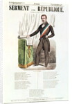 Illustrated lyric sheet for 'Serment a la Republique', c.1848-52 by French School