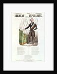 Illustrated lyric sheet for 'Serment a la Republique', c.1848-52 by French School
