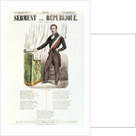 Illustrated lyric sheet for 'Serment a la Republique', c.1848-52 by French School