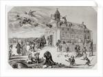 Fire at the Temple of Charenton, c.1685 by French School
