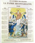 Illustrated lyric sheet for a song dedicated to the workers, 1848 by French School