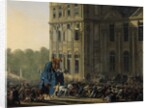 Transporting the Statue of Henri IV in Front of the Flora Pavilion of the Louvre, 1818 by Adolphe Roehn