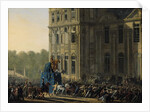 Transporting the Statue of Henri IV in Front of the Flora Pavilion of the Louvre, 1818 by Adolphe Roehn