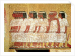 Cortege pulling the King's catafalque by Egyptian 18th Dynasty