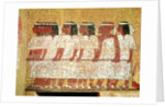 Cortege pulling the King's catafalque by Egyptian 18th Dynasty