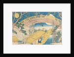 Fan Bridge by Moonlight by Yashima Gakutei
