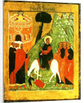 Icon depicting Christ's Entry into Jerusalem by Russian School
