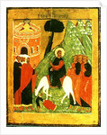 Icon depicting Christ's Entry into Jerusalem by Russian School