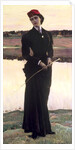 Portrait of Olga Nesterova or, Woman in a Riding Habit, 1906 by Mikhail Vasilievich Nesterov