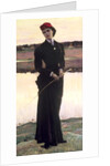 Portrait of Olga Nesterova or, Woman in a Riding Habit, 1906 by Mikhail Vasilievich Nesterov