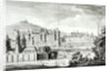 View of the Abbey of Saint-Germain-des-Pres, the Louvre, Petit Bourbon, Montmartre and the Seine in 1410 by Jean Chaufourier