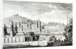 View of the Abbey of Saint-Germain-des-Pres, the Louvre, Petit Bourbon, Montmartre and the Seine in 1410 by Jean Chaufourier