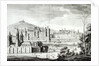 View of the Abbey of Saint-Germain-des-Pres, the Louvre, Petit Bourbon, Montmartre and the Seine in 1410 by Jean Chaufourier
