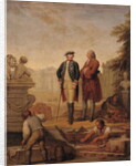 King Frederick II of Prussia and the Marquis of Argens inspecting the construction of Sanssouci in Potsdam by Johann Christoph Frisch