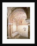 View of the Carolingian frescoes in the inner crypt, c.858 by French School