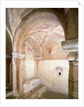 View of the Carolingian frescoes in the inner crypt, c.858 by French School