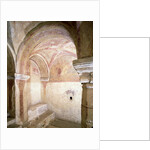 View of the Carolingian frescoes in the inner crypt, c.858 by French School