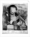 Caricature of Victor Hugo from 'Le Pantheon Charivarique', 19th century by Benjamin Roubaud