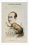 Caricature of Baron Georges Eugene Haussmann as a Beaver by French School