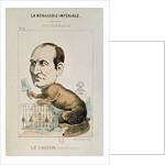 Caricature of Baron Georges Eugene Haussmann as a Beaver by French School