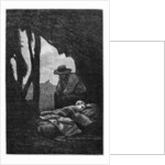 Jean Valjean watching over Cosette asleep by Gustave Brion