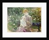 Pasie sewing in Bougival's Garden, 1881 by Berthe Morisot