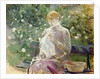 Pasie sewing in Bougival's Garden, 1881 by Berthe Morisot