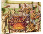 Scene of cannibalism by Theodor de Bry