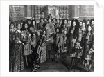 Marriage of Louis de France, duke of Bourgogne with Marie Adelaide de Savoie in the Royal Chapel of Versailles, December 1694, in the presence of the King Louis XIV by French School
