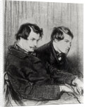 Edmond de Goncourt and Jules de Goncourt in a box at the theatre, 1853 by Paul Gavarni