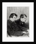 Edmond de Goncourt and Jules de Goncourt in a box at the theatre, 1853 by Paul Gavarni