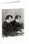 Edmond de Goncourt and Jules de Goncourt in a box at the theatre, 1853 by Paul Gavarni