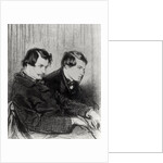 Edmond de Goncourt and Jules de Goncourt in a box at the theatre, 1853 by Paul Gavarni