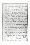 Letter from Zola to Edouard Manet 1868 by Emile Zola